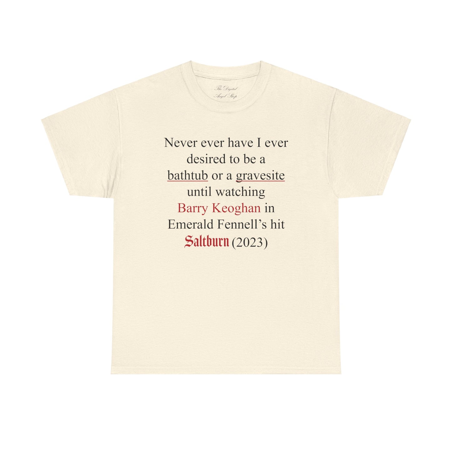 Barry Keoghan, Saltburn Bathtub and Gravesite Unisex Heavy Cotton Tee