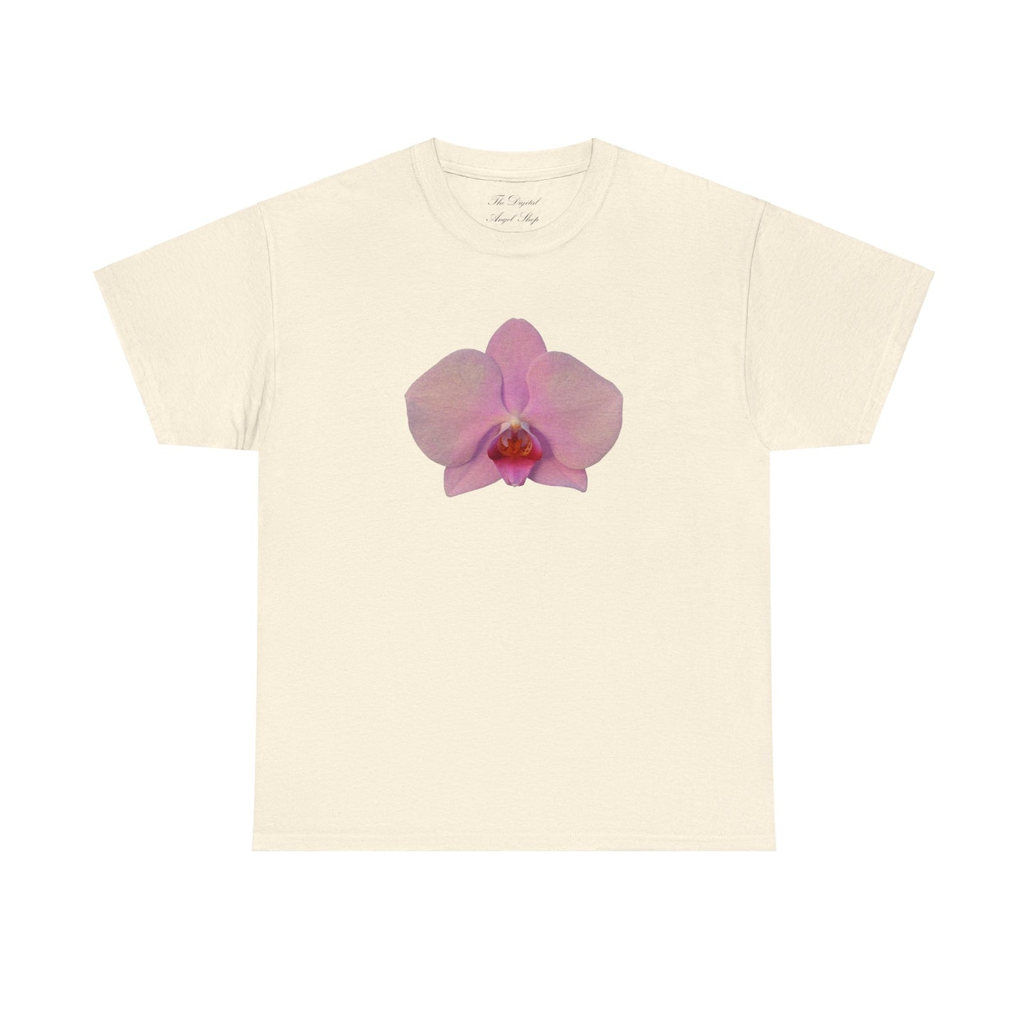 Pink Orchid Graphic Unisex Heavy Cotton Tee