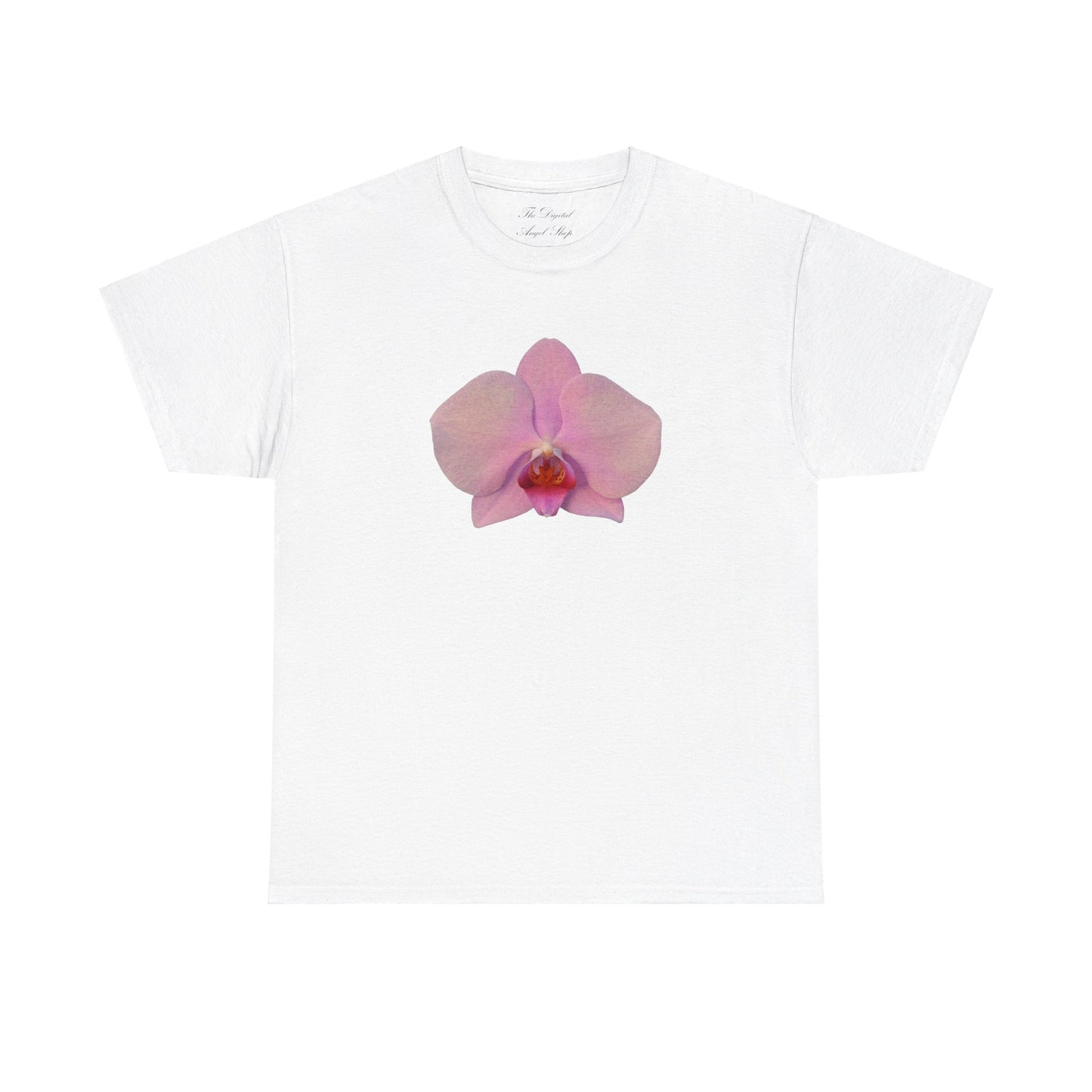 Pink Orchid Graphic Unisex Heavy Cotton Tee