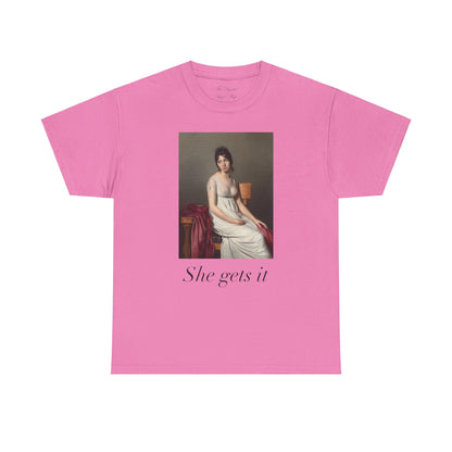 My year of rest and relaxation, she gets it, ottessa moshfegh, portrait of a young woman in white, coquette unisex shirt