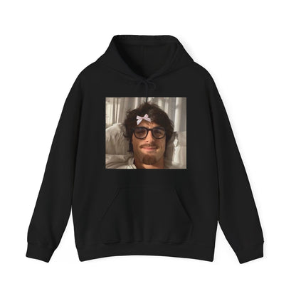 Coquette Jacob Elordi with a Bow, Meme Hoodie, Saltburn, Unisex Heavy Blend Hoodie