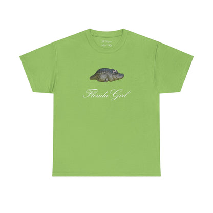 Florida Girl, Baby Gator Coquette, Unisex Heavy Cotton Tee