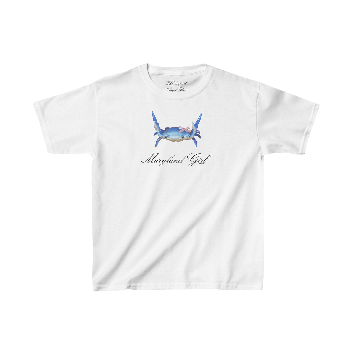 Maryland Girl Blue Crab Coquette Baby Tee