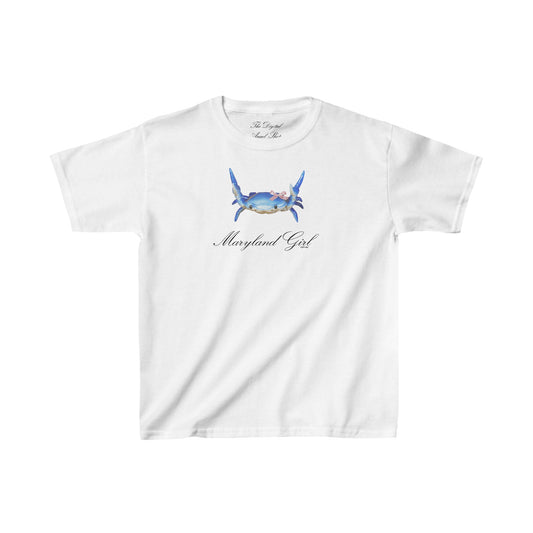 Maryland Girl Blue Crab Coquette Baby Tee