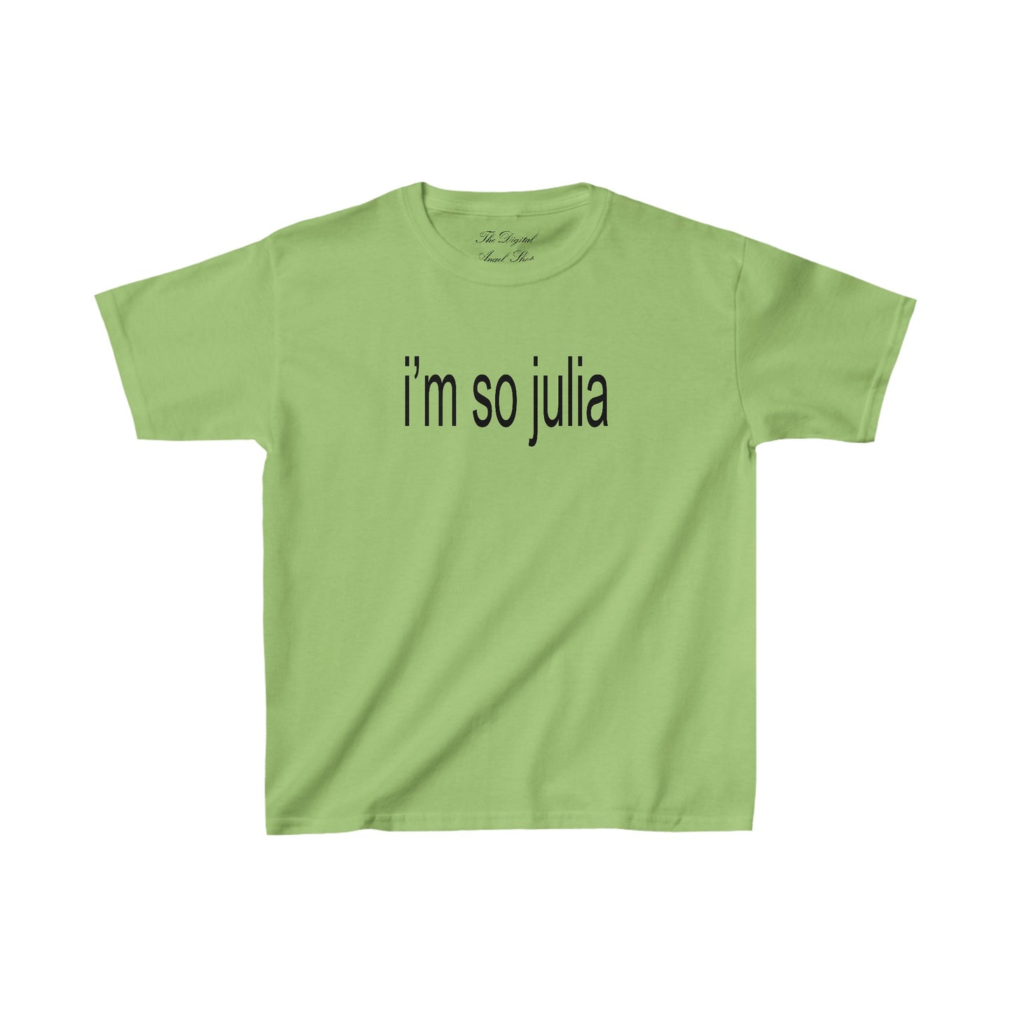 I'm so Julia, Julia Fox, Brat Shirt, Charli XCX inspired shirt Baby Tee