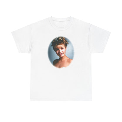 Laura Palmer from Twin Peaks directed by David Lynch, Film Merch, Twin Peaks, Oval tee, Unisex Heavy Cotton Tee