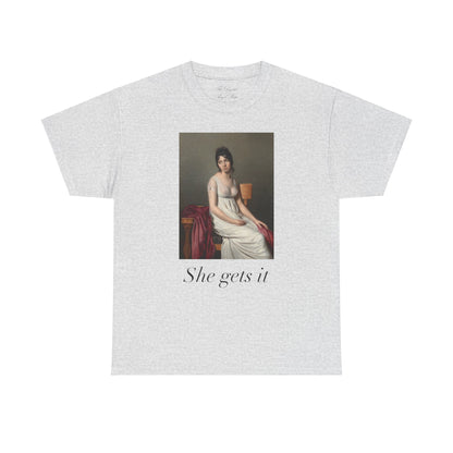 My year of rest and relaxation, she gets it, ottessa moshfegh, portrait of a young woman in white, coquette unisex shirt