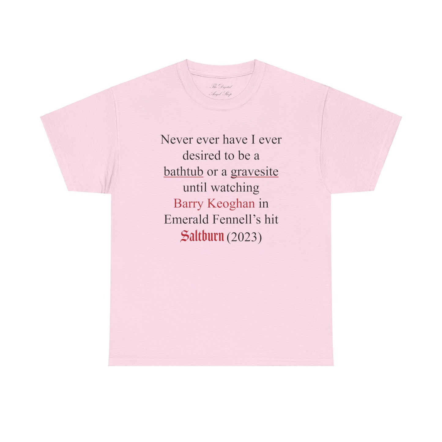 Barry Keoghan, Saltburn Bathtub and Gravesite Unisex Heavy Cotton Tee