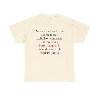 Barry Keoghan, Saltburn Bathtub and Gravesite Unisex Heavy Cotton Tee