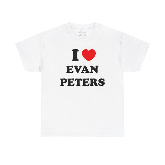 I love Evan Peters Unisex Heavy Cotton Tee