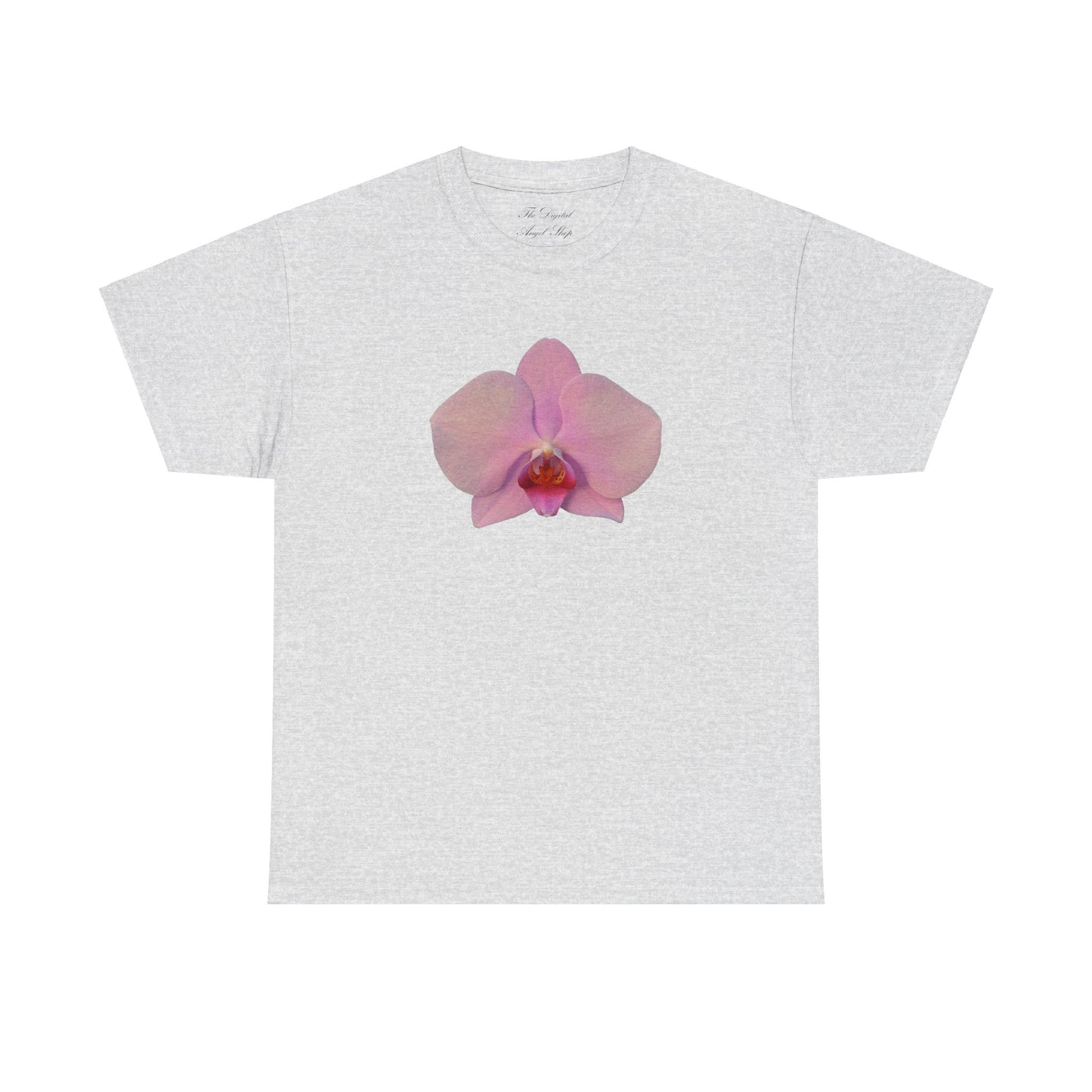 Pink Orchid Graphic Unisex Heavy Cotton Tee