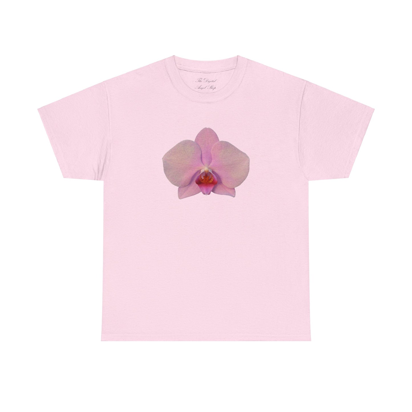 Pink Orchid Graphic Unisex Heavy Cotton Tee