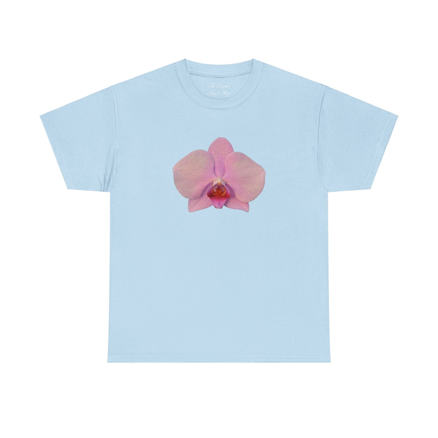 Pink Orchid Graphic Unisex Heavy Cotton Tee