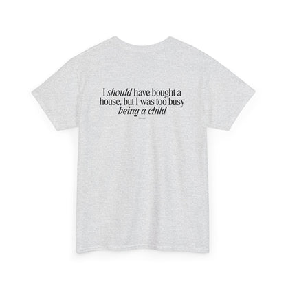 Chasing a High I haven't felt since the 2008 housing market crash, meme shirt, silly, mens/unisex, Unisex Heavy Cotton Tee