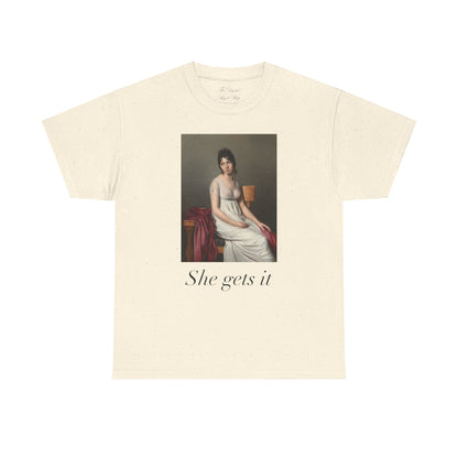 My year of rest and relaxation, she gets it, ottessa moshfegh, portrait of a young woman in white, coquette unisex shirt