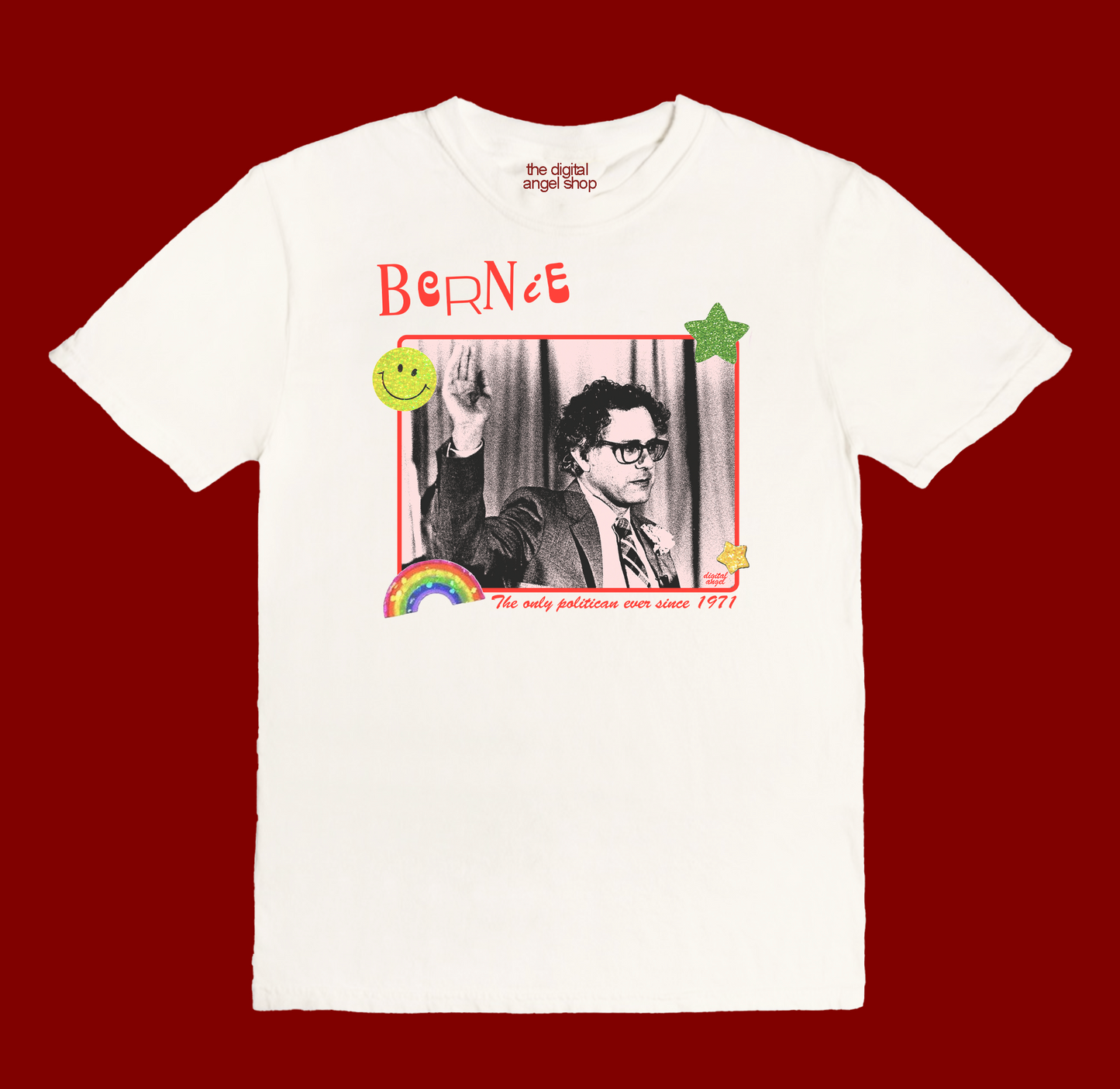 Bernie Unisex White Tee