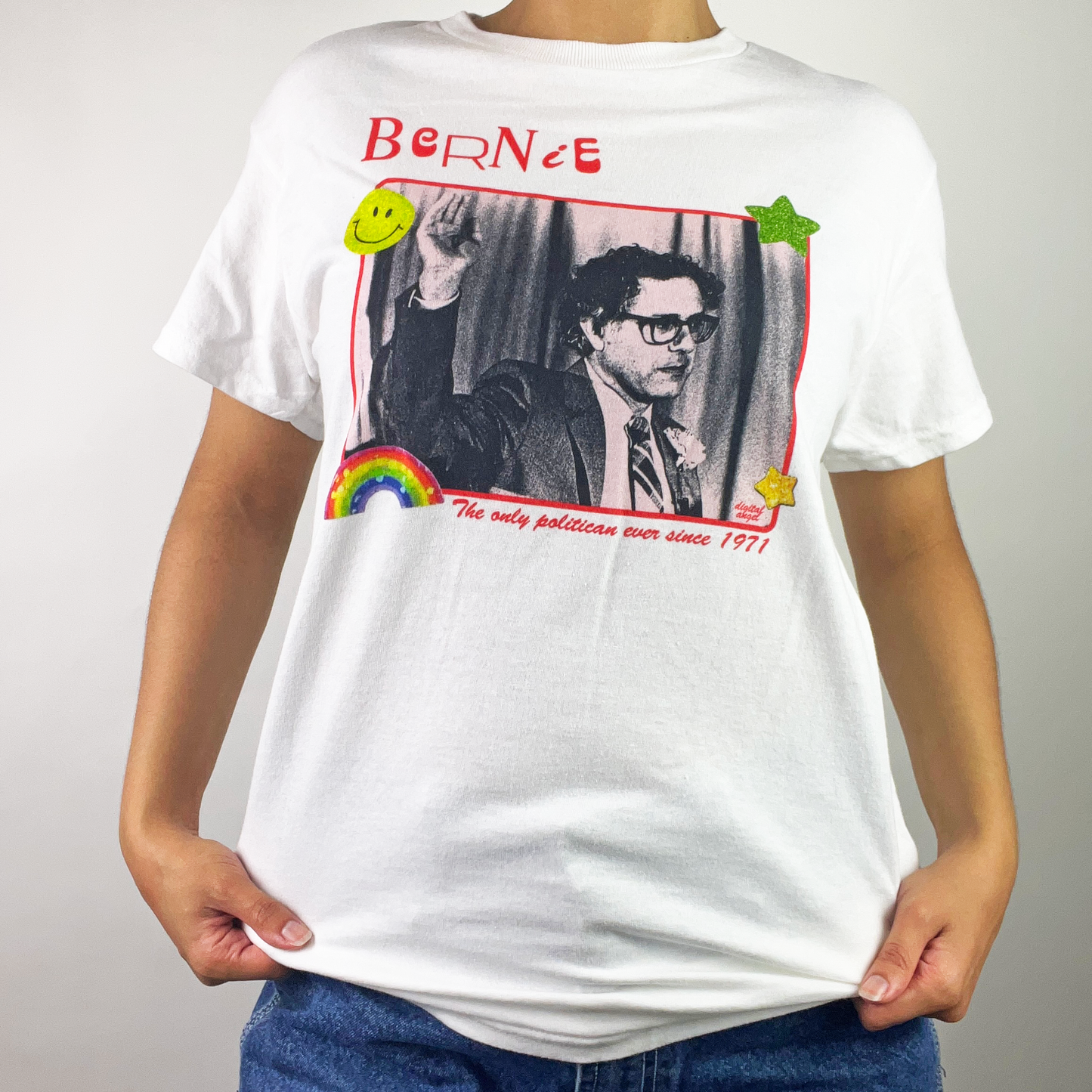 Bernie Unisex White Tee